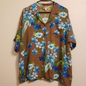 Hilo Hattie | Blue Floral Hawaiian Shirt